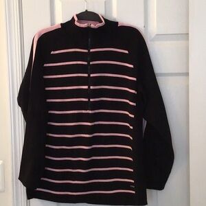 Black and Pink Striped Pullover